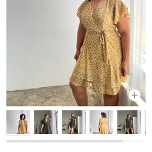 Chic Yellow Floral Mini Dress